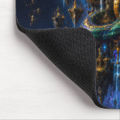 Epic Emerald & Gold Space Dragon Mouse Pad Mousepad (Ecke)