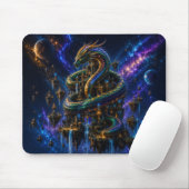 Epic Emerald & Gold Space Dragon Mouse Pad Mousepad (Mit Mouse)
