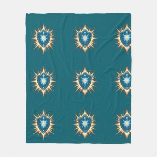 Epic Fantasy Shield with Radiant Energy Burst – Ma Fleecedecke (Vorderseite)