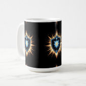 Epic Fantasy Shield with Radiant Energy Burst – Ma Kaffeetasse (Vorderseite Links)