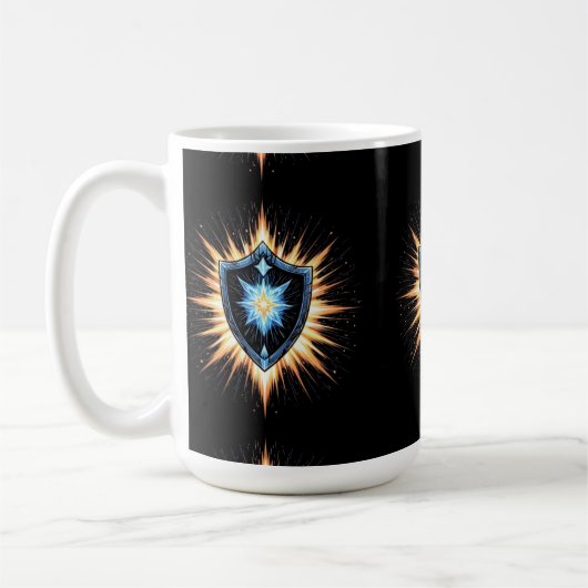 Epic Fantasy Shield with Radiant Energy Burst – Ma Kaffeetasse (Links)
