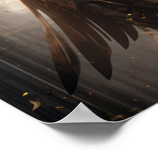 Epic Fantasy Warrior Holding Long Sword Poster (Ecke)