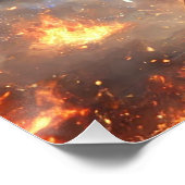 Epic Female Wizard Battle Posters Magic Power Poster (Ecke)