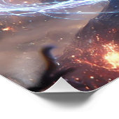 Epic Female Wizard Battle Posters Magic Power Poster (Ecke)