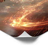 Epic Female Wizard Battle Posters Magic Power Poster (Ecke)