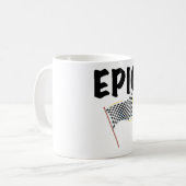 Epic Finish Line Checkered Racing Flag Kaffeetasse (Vorderseite Links)