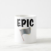 Epic Finish Line Checkered Racing Flag Kaffeetasse (Mittel)