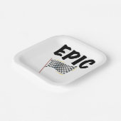 Epic Finish Line Checkered Racing Flag Pappteller (Gewinkelt)