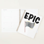Epic Finish Line Checkered Racing Flag Planer (Anzeige)