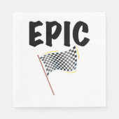 Epic Finish Line Checkered Racing Flag Serviette (Vorderseite)