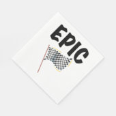 Epic Finish Line Checkered Racing Flag Serviette (Ecke)