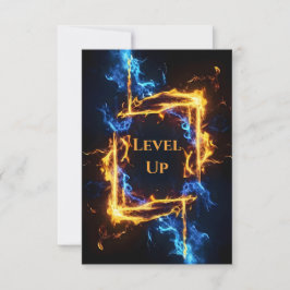 Epic Fire Portal Gaming Birthday Party Event Dankeskarte