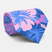 Epic Floral Hibiskus Hawaiian zweiseitig bedruckt Krawatte (Gerollt)