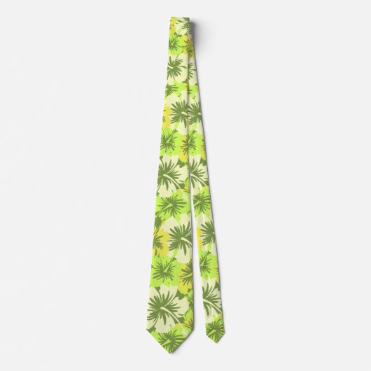 Epic Floral Hibiskus Hawaiian zweiseitig bedruckt Krawatte (Vorderseite)