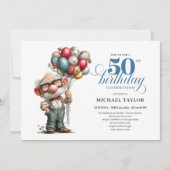Epic Funny Man 50th Bash Whimsical Party Invite Einladung (Vorderseite)