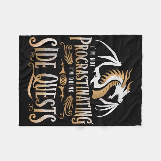 Epic Gamer Fantasy Adventure Apparel Doing Side Qu Fleecedecke (Vorderseite (Horizontal))