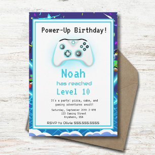 Epic Gamer Happy 10 Geburtstag Einladung kritische