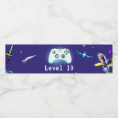 Epic Gamer Happy 10 Geburtstag Kritischer Hit! Wasserflaschenetikett (Einzelnes Label)