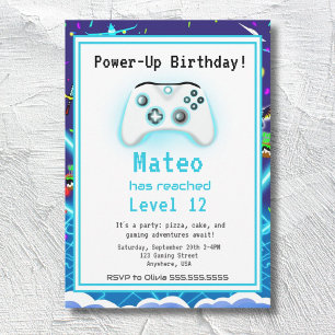 Epic Gamer Happy 12 Geburtstag Einladung kritische