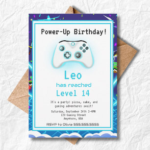 Epic Gamer Happy 14 Geburtstag Einladung kritische