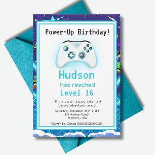 Epic Gamer Happy 16 Geburtstag Einladung kritische