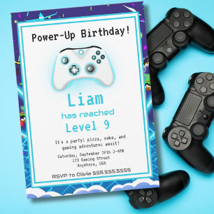 Epic Gamer Happy 9. Geburtstag Einladen Critical H Einladung