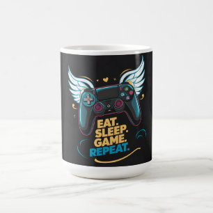 Epic Gaming Gear. Essen. Schlafen. Spiel. Wieder v Kaffeetasse