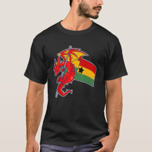 Epic Ghanaian Dragon Proud Africa Ghana Flag T-Shirt