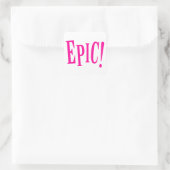 Epic Girl Power Hot Pink Quadratischer Aufkleber (Tasche)