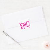 Epic Girl Power Hot Pink Quadratischer Aufkleber (Umschlag)