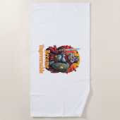 Epic Gladiator Warrior Moo Deng Hippo wird Ungov Strandtuch (Vorderseite)