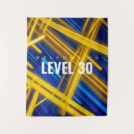 Epic Glowing Yellow Cyan Light Trails Cyberpunk Wandteppich (Vorderseite)