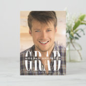 Epic Grad Grad Grad Grad Graduation Party für vert Einladung (Stehend Vorderseite)