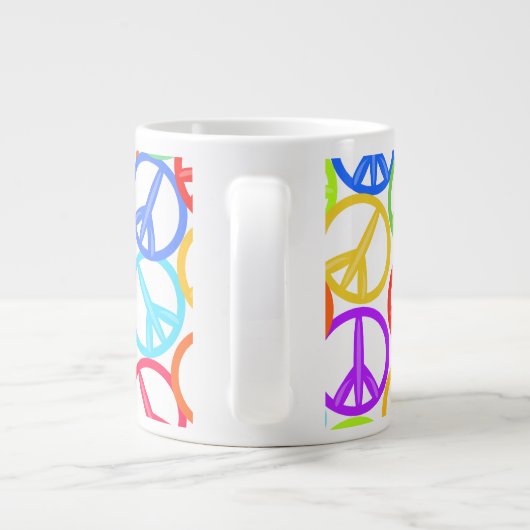 Epic Groovy Fun Peace Sign Muster Jumbo-Tasse (Rückseite)