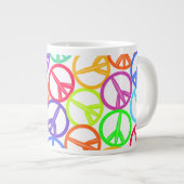 Epic Groovy Fun Peace Sign Muster Jumbo-Tasse (Vorderseite Rechts)
