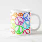 Epic Groovy Fun Peace Sign Muster Jumbo-Tasse (Rechts)