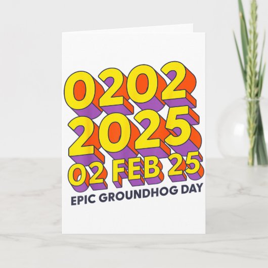 Epic Groundhog Day February 2 2025 Men Women Retro Karte (Vorderseite)