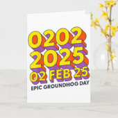 Epic Groundhog Day February 2 2025 Men Women Retro Karte (Gelbe Blume)