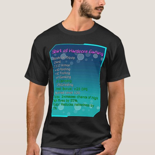 Epic Hardcore Gaming Stats T-Shirt (Vorderseite)