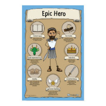 Epic Hero Classroom Postings - BLAUE Hintergrund