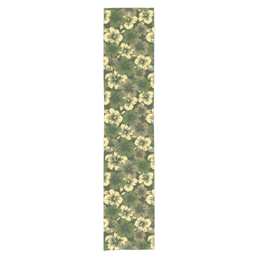 Epic Hibiskus Hawaiian Floral Kurzer Tischläufer (Vorderseite)