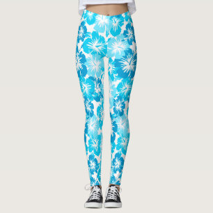 Epic Hibiskus Hawaiian Tropical Floral Leggings