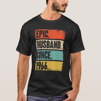 Epic Husband Seit 1966 56 Jahre Hochzeit Anniversa T-Shirt