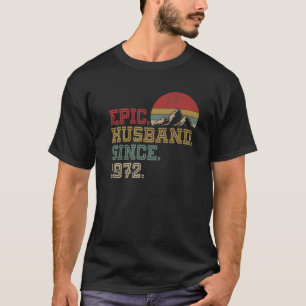 Epic Husband seit 1972 Retro Graphic Cool 50th an T-Shirt