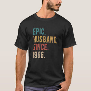Epic Husband Seit 1986 36. Hochzeitstag F T-Shirt
