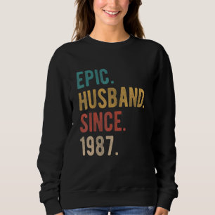 Epic Husband Seit 1987 35. Hochzeitstag F Sweatshirt
