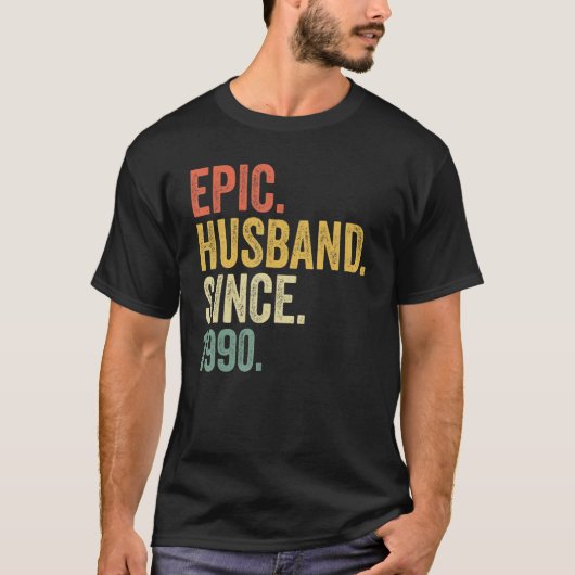 Epic Husband Seit 1990 33 Jahre 33. Wedding Anni T-Shirt (Vorderseite)