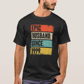 Epic Husband Seit 1999 23 Jahre Hochzeit Anniversa T-Shirt