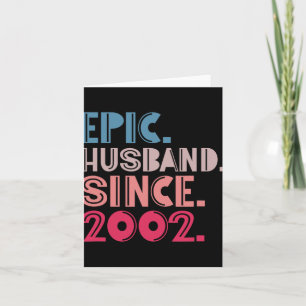 Epic Husband Seit 2002 20. Hochzeitstag Karte