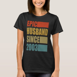 Epic Husband Seit 2003 Vintag 18. Wedding Anniv T-Shirt